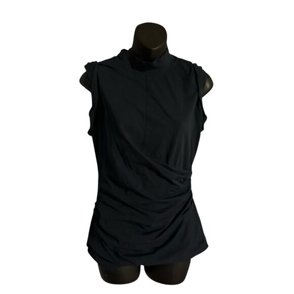 Beautiful 3.1 Phillip Lim navy blue Rolled Sleeve Draped Jersey Tank- size mediu - Picture 1 of 8